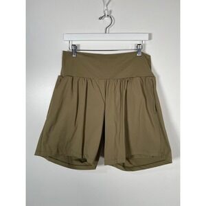 Halara High Waisted Athletic Shorts Olive Green Tennis Activewear XL